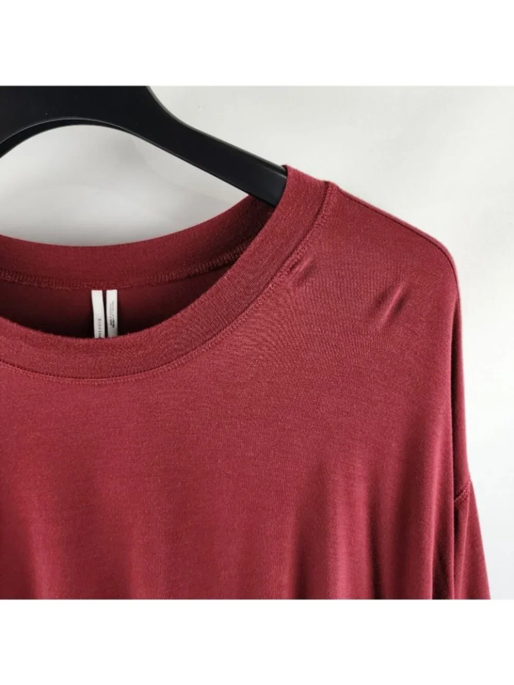 Anthropologie Shirt Womens Large Rust Maroon Tunic Top